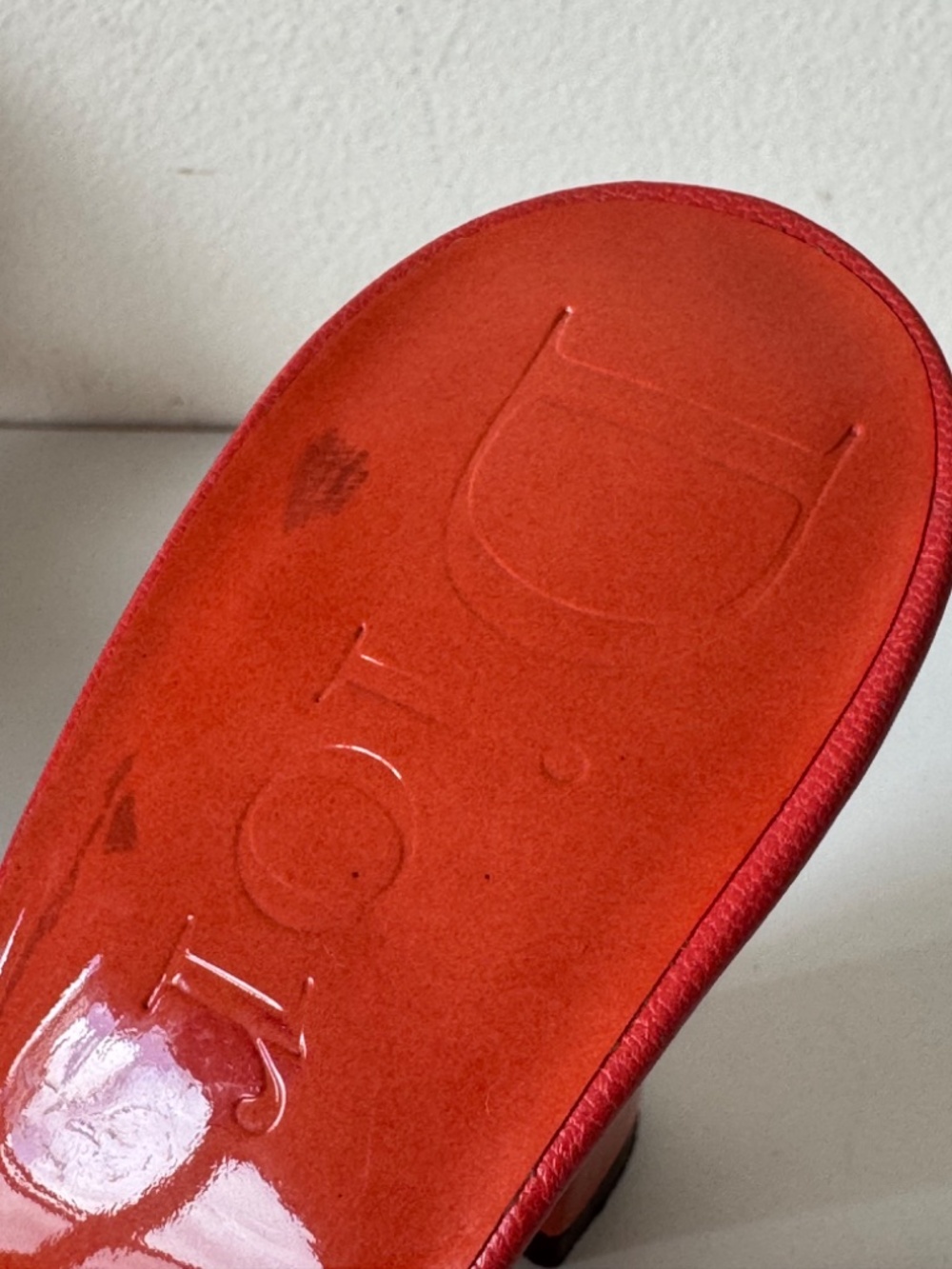 Christian Dior Orange Patent Leather Sandals Mules Sandals Size 36.5 Made Italy - Picture 14 of 16